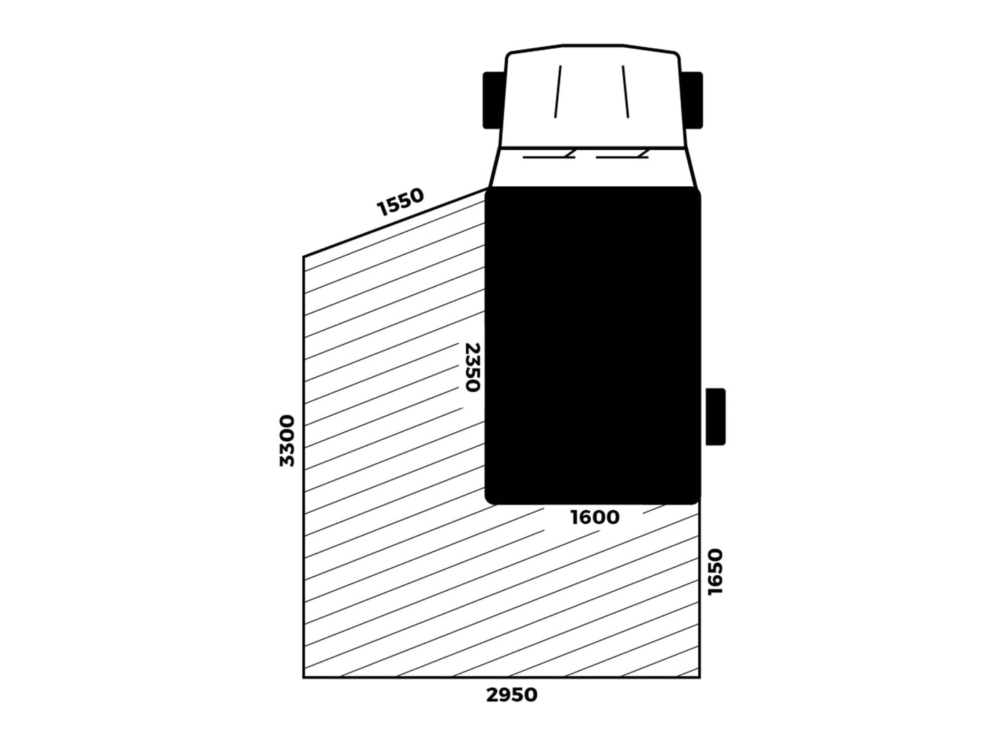 DRIFTA STOCKTON 270 2.5m FREESTANDING AWNING